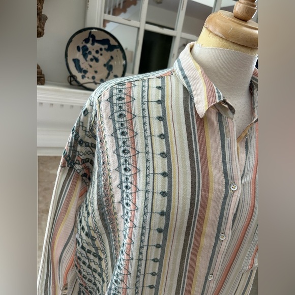 Anthropologie Multicolor Striped Shirt - Picture 2 of 8